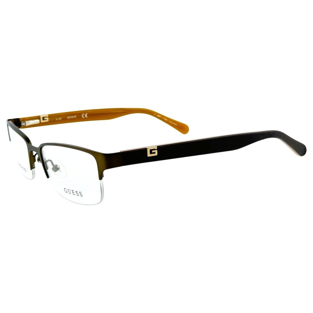 Guess GU1911 Mens Semi Rimless Eyeglass Frame 049 Matte Dark Brown 52-18